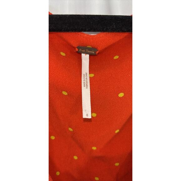 Free People ‘All Yours’ Mini Dress Red White Polka Dot Size 8 - Picture 5 of 5